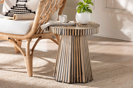 Vivan Two-Tone Natural and Dark Brown Bamboo End Table - $181.00