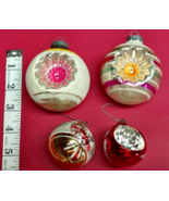 Vintage Christmas Ornaments Indent Mercury Glass Christmas Ornaments Set... - £26.36 GBP