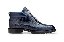 Belvedere Men's Dress Boot Gallardo Genuine Caiman Crocodile Navy U02 image 5