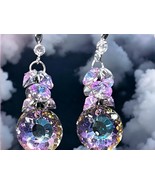 Purple LOVELY CRYSTAL DROP/DANGLE EARRINGS 1.75&quot; - $20.56 CAD