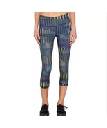 Patagonia Centered Crop Pattern Tights in Shadow Popa Navy Blue Women&#39;s ... - $16.82