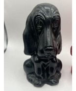 Tamarack Figurine Basset Hound Dog Handcrafted Made Out Of Coal Black Vi... - $29.07