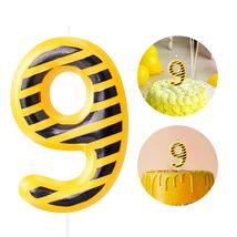 Construction Number 9 Birthday Candle Cake Topper Party Decoration - $9.34