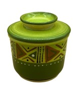 Okavango Ceramics Hand Painted African Pottery Butter Dish Covered Signe... - $931.33 MXN