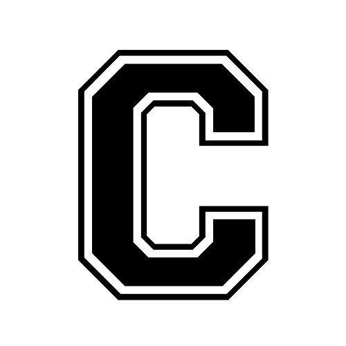 VARSITY LETTER &quot;C&quot; Vinyl Decal by stickerdad - size: 5&quot; color: BLACK - W... - $3.95