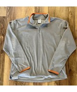 Life is Good Unisex Gray/Green   1/4 Zip Logo Fleece Poly Pullover Size ... - £20.08 GBP