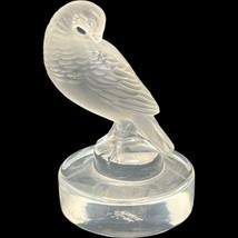 Lalique Crystal Glass Frosted Turtle Dove Signed Paperweight France Clear Bird - £52.42 GBP