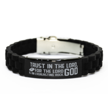 Motivational Christian Bracelet, Trust in the Lord forever, for the Lord God is  - £19.80 GBP