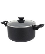 Oster Ashford 6 Quart Aluminum Dutch Oven with Tempered Glass Lid in Black - $127.67 CAD