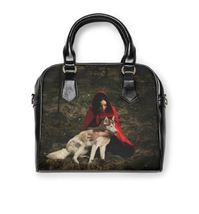 Little red Riding hood with wolf Shoulder Handbag - £51.13 GBP