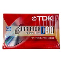 TDK Cassette Tape Blank Superior D90 NEW In Package Normal Bias - $7.83