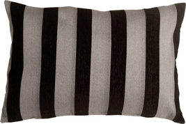 Brackendale Stripes Black Rectangular Throw Pillow 16x24, Complete with Pillow I - £42.58 GBP