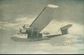CATALINA vintage WWII-era U.S. Army/Navy plane 5" x 8" photo card - $14.84