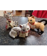 Vtg Japan Bone China Cat Figurines Cuddly Saucy Giggles Set - €42,58 EUR