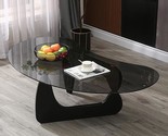 Coffee Tables For Living Room 39.4&quot;  21.7&quot; Round Glass Coffee Table Mid ... - $296.99