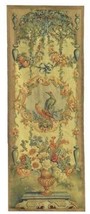 Aubusson Tapestry 26x67 Handwoven Two Birds Flowers Plants Romantic Garden - £820.64 GBP