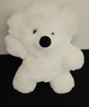 Worlds Softest Teddy Bear White Plush Stuffed Animal Black Nose 11&quot; - £17.53 GBP