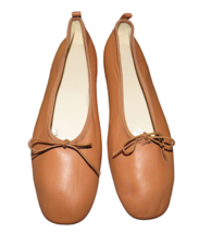 Everlane Women&#39;s Shoes Toasted Almond Leather Ballet Flats Made In Italy... - $124.99