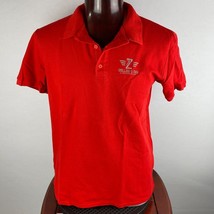 Gildan Mens Large L Red Short Sleeve Polo Shirt 7 Z Grilling &amp; Barbeque BBQ - £12.03 GBP