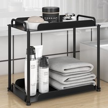 Bathroom Organizer Countertop,2-Tier Standing Rack Storage Shelf For Kitchen,Bat - £37.95 GBP