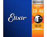 Elixir 12052 Nanoweb Coating Light Electric Guitar Strings 1 Set Pack 10-46 - £22.72 GBP