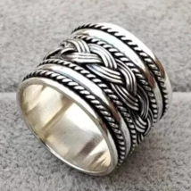 925 Sterling Silver, Solid Silver, Band Ring, Unisex, Oxidized Band - $17.63+