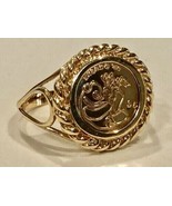Without Stone Chinese Panda Coin Shape Band Ring 1/20 Oz 14K Yellow Gold... - £110.46 GBP
