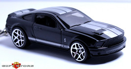 Rare Key Chain 07~14 Black &amp; White Ford Shelby Mustang GT500 New Limited Edition - £31.08 GBP