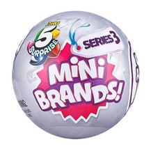 5 Surprise Mini Brands Series 3 Mystery Capsule Real Miniature Brands - £8.38 GBP