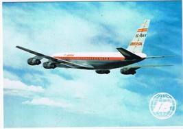 Postcard Iberia Airlines Jet Douglas DC-8 Turbofan - $3.61