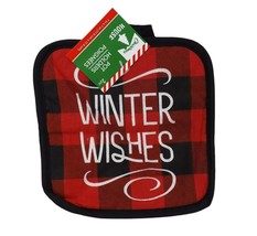 Christmas House Holiday 2 Pc Pot Holders - New - Winter Wishes - £6.92 GBP