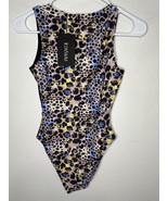 Icon Swim Animal Print One Piece Black Swim Suit Size  Small - $24.99