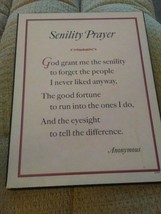 Senility Prayer plaque 12 step - £15.17 GBP