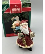 Ornament Hallmark Keepsake Merry Olde Santa #2 Ready for Gift Giving QX4... - £6.10 GBP