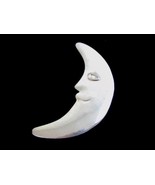 Women&#39;s Vintage Estate Sterling Silver Smiling Crescent Moon Brooch  9.1... - £33.51 GBP