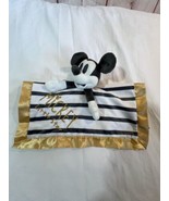 Disney Baby Gray Mickey Mouse Little Star Lovey Striped Dot Gold Satin B... - $285.10 MXN