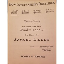 Sacred Song 1908 Sheet Music How Lovely Are Thy Dwellings By Samuel Liddle - $10.39