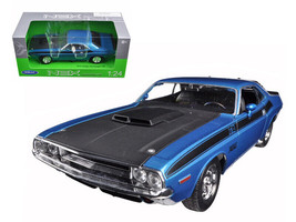 1970 Dodge Challenger T/A Blue Metallic w Black Hood Black Stripes NEX M... - £28.73 GBP