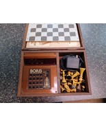 Vtg 1977 Boris Electronic Computer Chess Set Wood Box Pieces Manual Board - $108.61 CAD