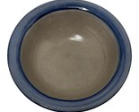 Rowe Pottery Works 2001 Signed Salt-Glazed Blue-Rimmed Small Bowl Dish V... - $24.31