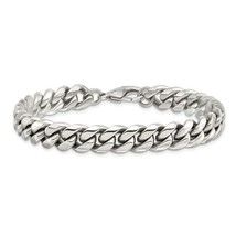 Men&#39;s Stainless Steel Polished Curb Chain Bracelet - £62.75 GBP