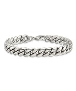 Men&#39;s Stainless Steel Polished Curb Chain Bracelet - £63.94 GBP