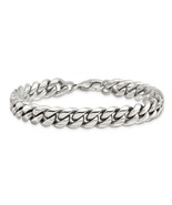Men&#39;s Stainless Steel Polished Curb Chain Bracelet - $108.65 CAD