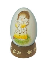 Anri Ferrandiz Italy Hand Carved Egg Figurine Vtg Signed RARE Stand 1978 Sheep 2 - £19.57 GBP