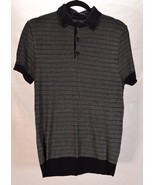 Zara Mens Polo Henley SS Black Knit Sweater Shirt M NWT - $60.93 CAD