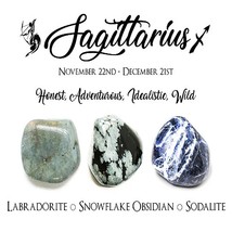 Sagittarius Crystals ~ Healing Crystal Set For Sagittarius Birthday, Gifts, Ener - $15.00