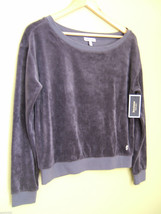 NEW! Juicy Couture Sexy Gray Velour Top Hat Boatneck Pull Over Sweater Top S $98 - £51.15 GBP