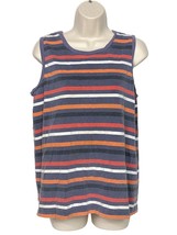 Banana Republic Womens Tank Top Size Large Multicolor Striped Scoop Neck - $25.74