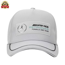 Puma Mercedes Amg Petronas F1 Team Motorsport Baseball Cap Metal Logo Silver Cap - £32.78 GBP
