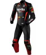 Aprilia Motorcycle Street Racing Riding CE Protective Armour Leather Jac... - €229,93 EUR